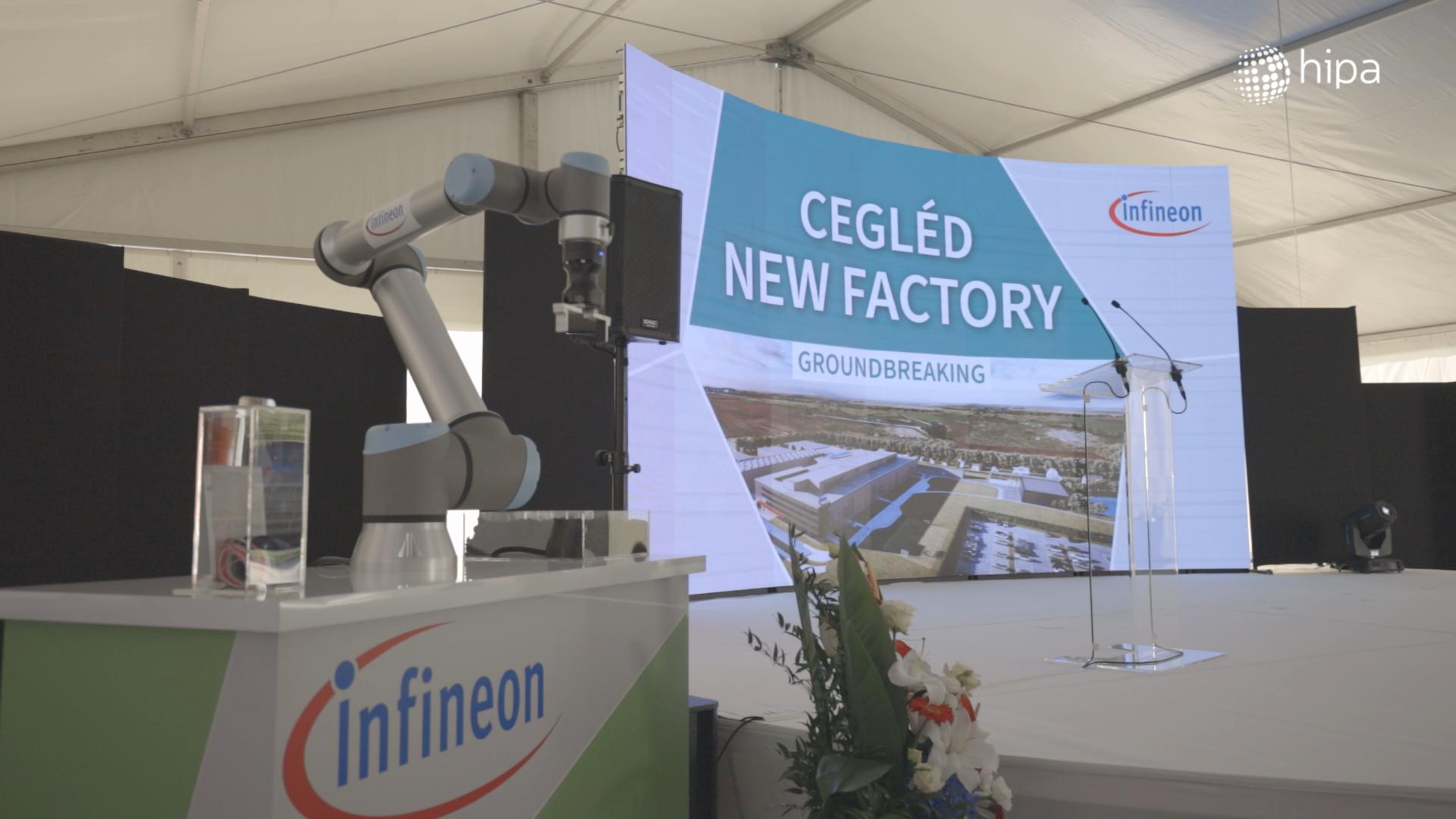 Letették az Infineon új egységének alapkövét Cegléden